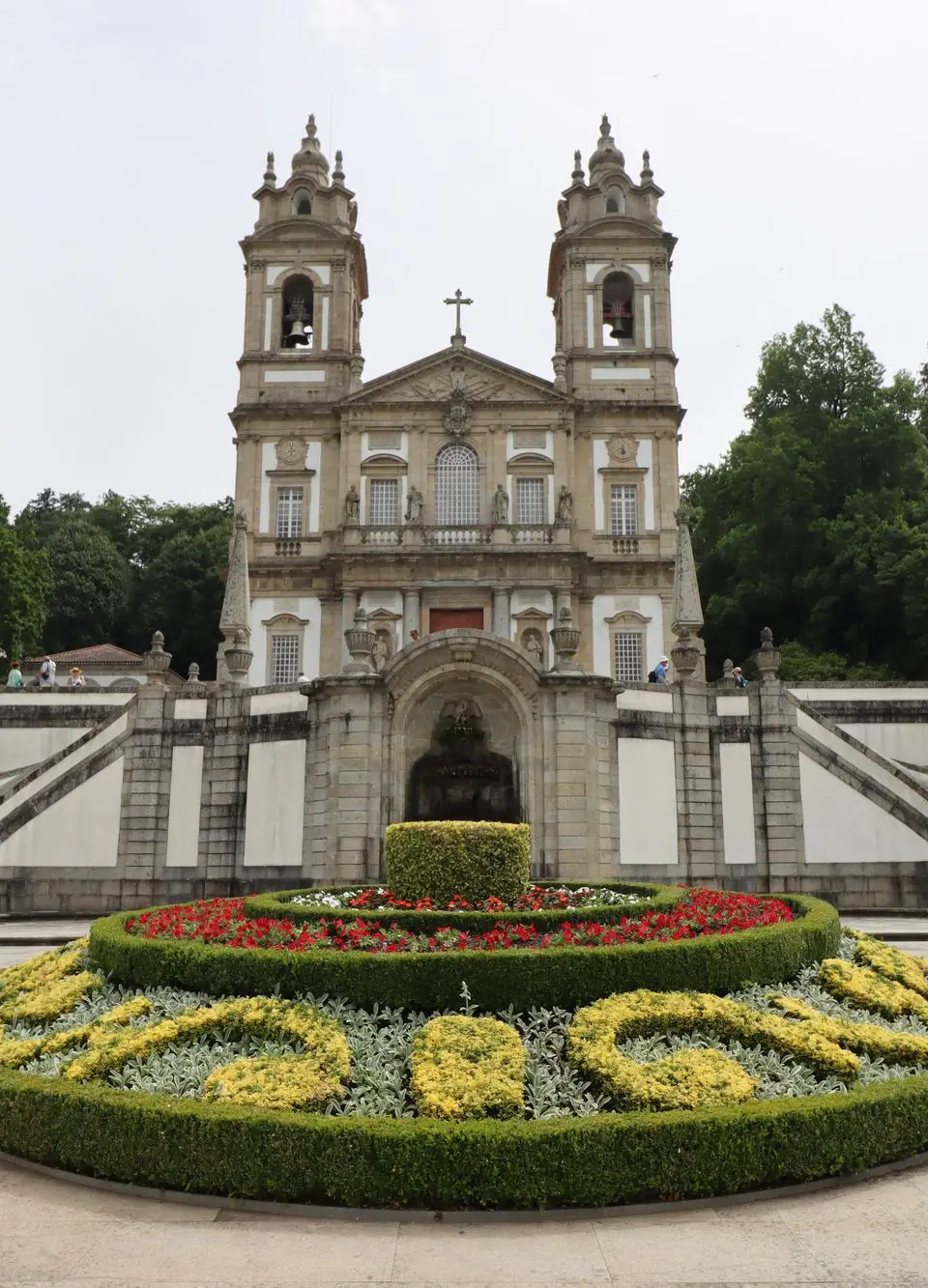 Explore the stunning Baroque architecture of Bom Jesus do Monte Sanctuary in Braga, Portugal.