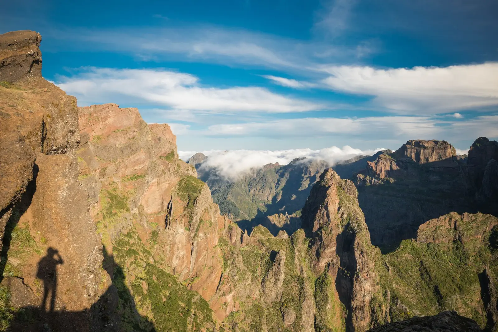 Explore the stunning mountain peaks and panoramic views from Pico do Arieiro in Madeira, Portugal.