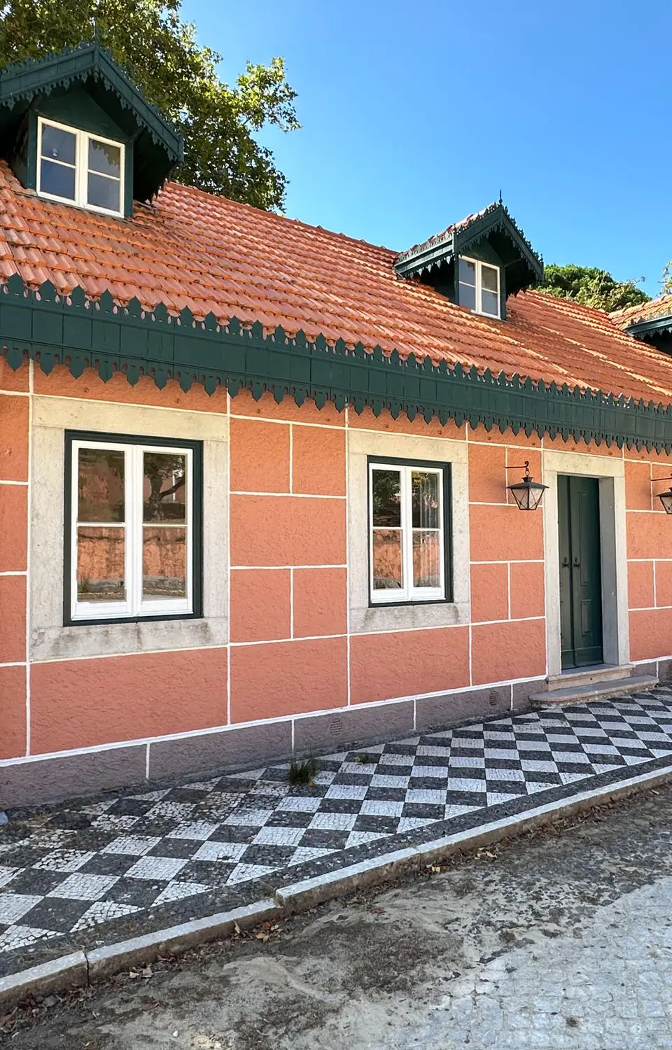 Traditional house with unique architecture in Mafra, Lisbon, Portugal.