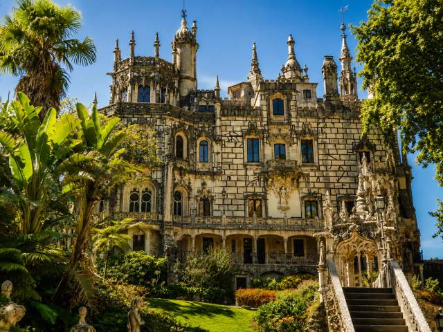 From Lisbon: Sintra, Pena Palace, Quinta da Regaleira & Cascais