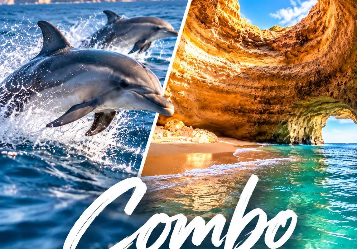 Combo Benagil e Observação de Golfinhos com Biólogo Marinho